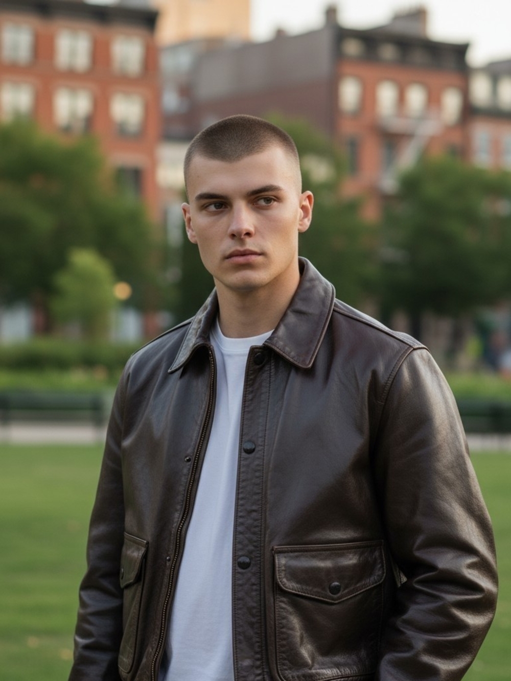 Avirex Dark Brown Leather Bomber Jacket. IF ITS POSTED ITS STILL AVAILABLE!!